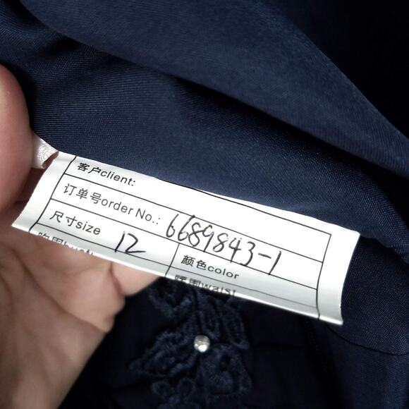 NEW NWT JAEDEN Mother of The Bride or Groom Pantsuit Jumpsuit Navy Blue Size 12 - Picture 9 of 9